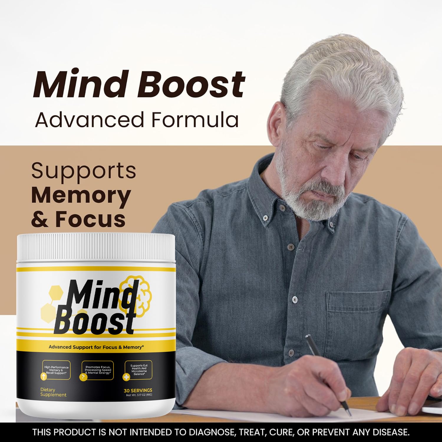 MindBoost Powder - Official Mind Boost Day Supplement, Advanced Nootropic, Premium Formula, Natural Vitamins for Wellness - 1 Bottle for 1 Month VIVALISAu supplements
