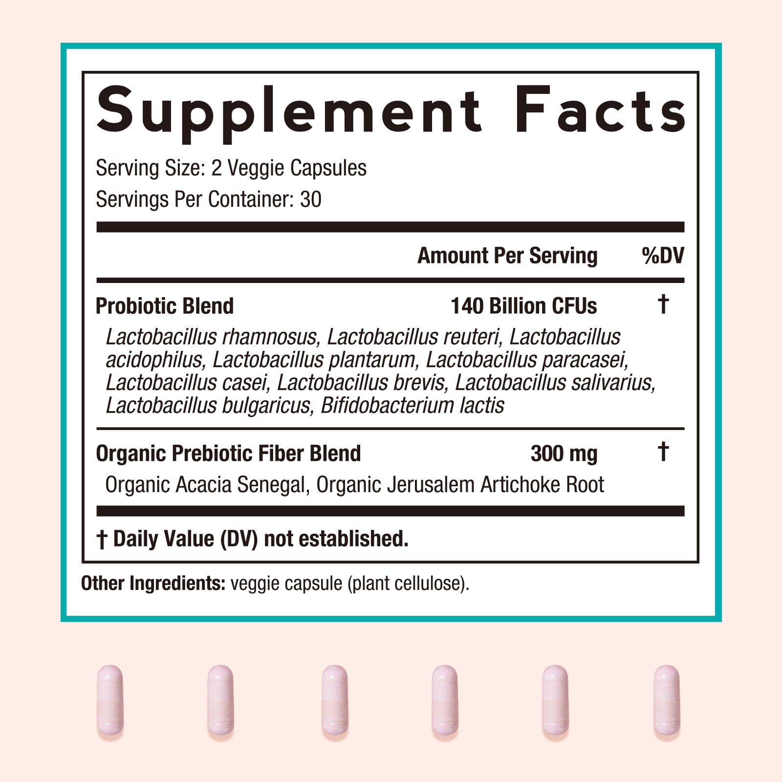 Doctor's Recipes Probiotics for Women, Organic Prebiotics and Probiotics for Digestive Health, Vaginal Health, 140 Billion CFU, 10 Strains, Shelf Stable, 60 Capsules Doctor's RecipesAu supplements