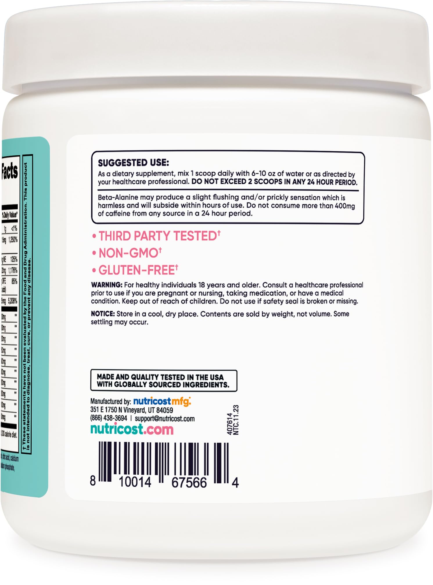 Nutricost Pre-Workout Powder for Women, Blue Raspberry, 30 Servings NutricostAu supplements