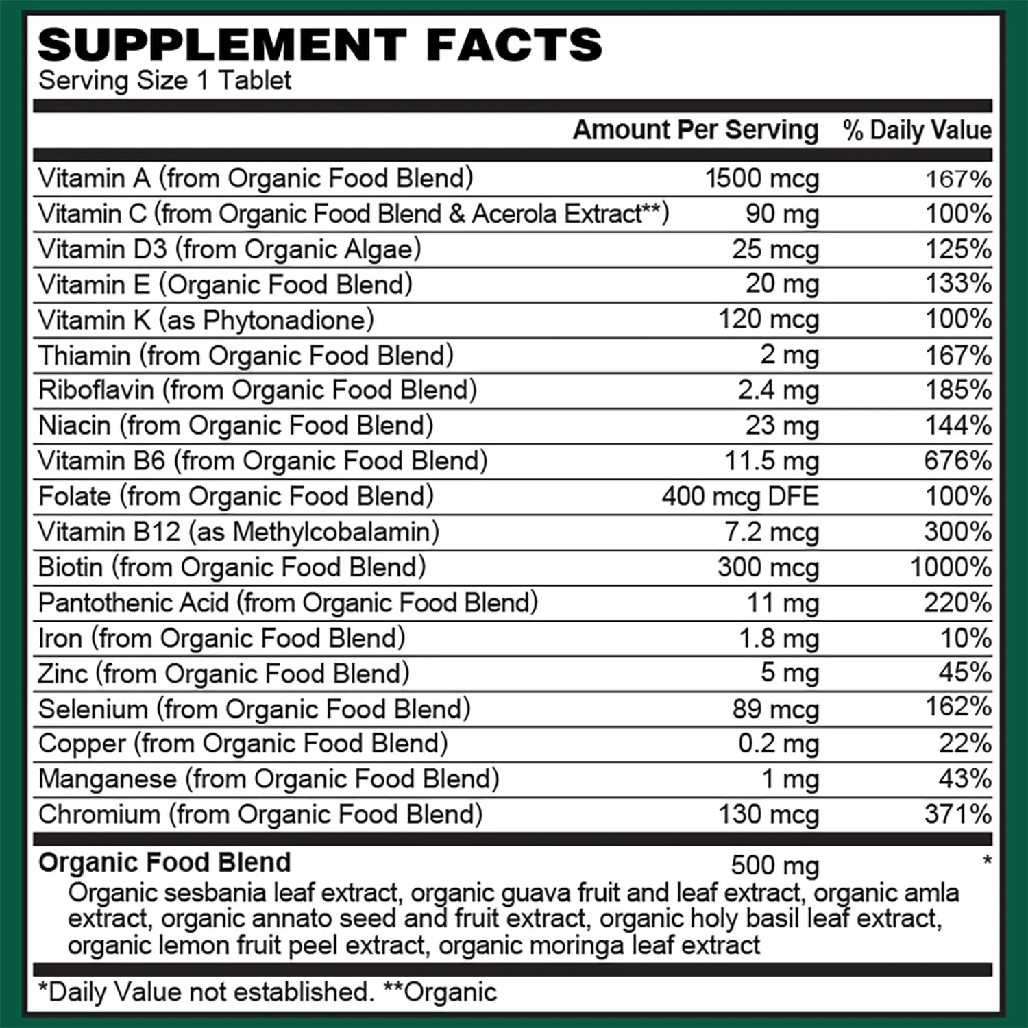 PlantFusion Organic Multivitamin for Men - One Daily Whole Food Blend Men's Multivitamin - Vegan, Non-GMO PlantFusionAu supplements