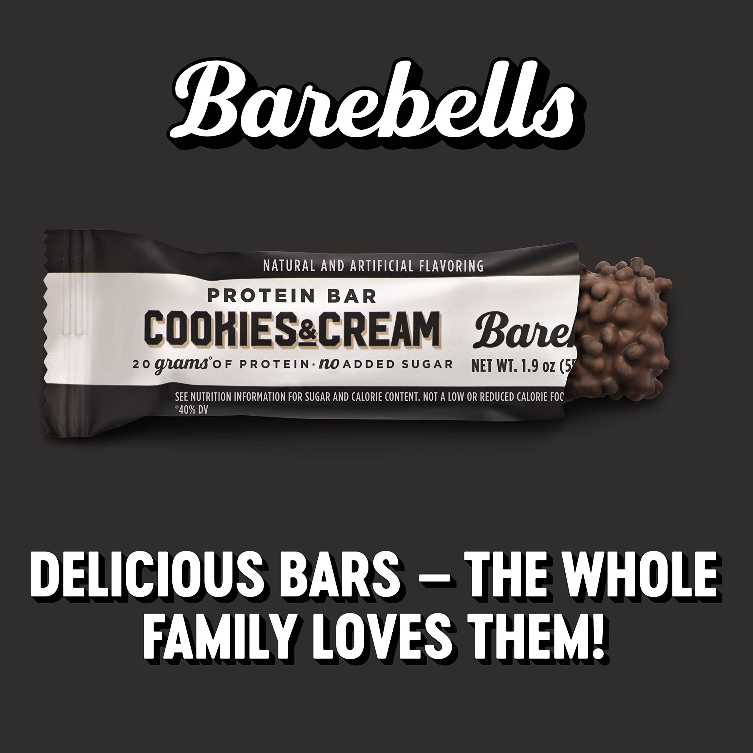 Barebells Protein Bars Cookies & Cream - 12 Count, 1.9oz Bars - Protein Snacks with 20g BAREBELLSAu supplements