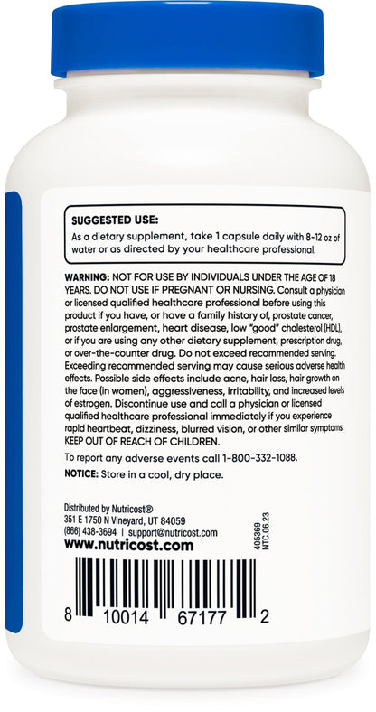 Nutricost DHEA 100mg, 240 Capsules - Gluten Free, Soy Free, Non-GMO, Supplement NutricostUS supplements