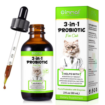 Liquid Cat Probiotic, Natural 3 in 1 Probiotic for Cats, Cat Digestive Support,Gut Health Support,Help with Diarrhea,Gas and Bloating, Cat Herbal Supplements- 60ml VOSIFSDIYAu supplements