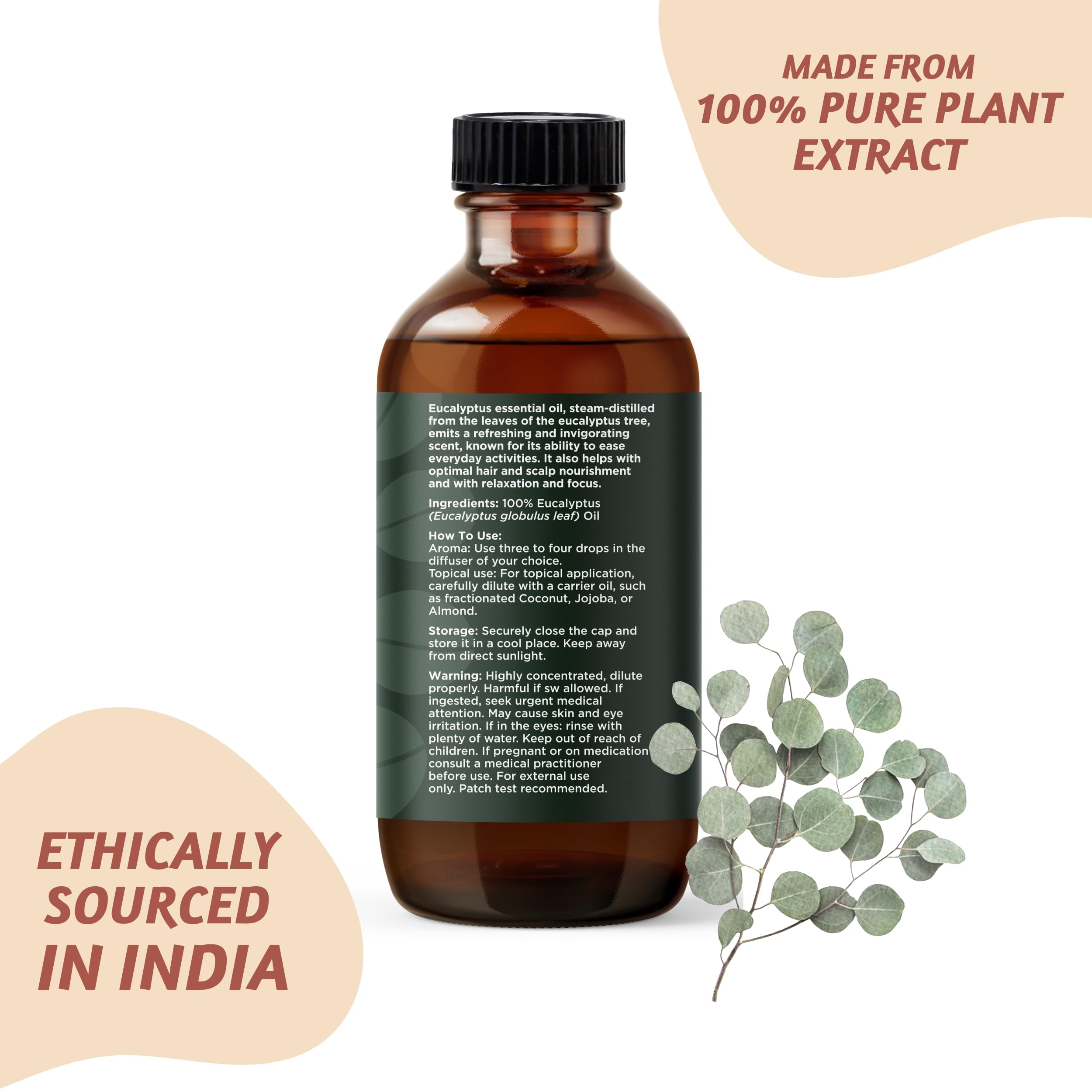 Folkulture Eucalyptus Essential Oil for Diffuser - 4 Fl Oz - 100% Pure, Natural and Undilluted Essential Oil FolkultureAu supplements