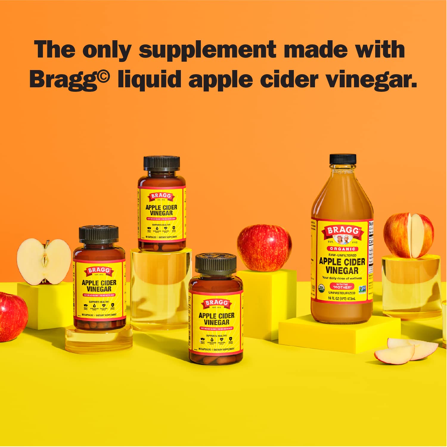 Bragg Apple Cider Vinegar True Energy Capsules – 6 B Vitamins – Caffeine Free BraggAu supplements