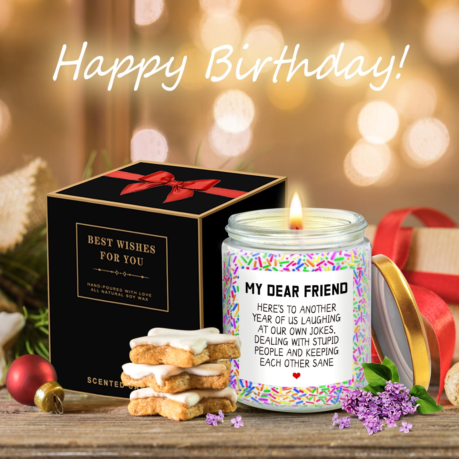Birthday Gifts for Women, Happy Birthday Candle, Sister Birthday Gifts Ideas LOTICONAAu supplements