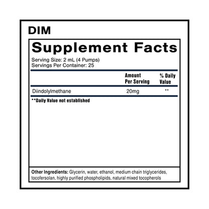 Quicksilver Scientific Nanoemulsified DIM - Liposomal DIM Supplement to Support Healthy Hormone Balance for Women & Men - Soy-Free Detox & Immune Support (1.7oz / 50ml) Quicksilver ScientificUS supplements