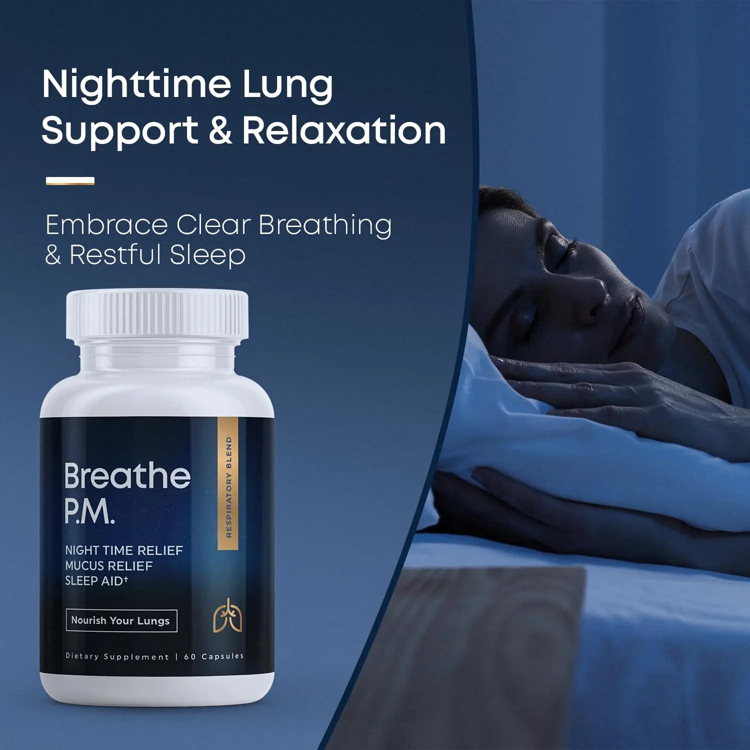 BREATHE & BREATHE PM Bundle - 60 Caps & 1 fl.oz. Mullein Drops for Lungs & Airways: Peppermint, Thyme, & Mullein Leaf Extract for Lungs Detox for Smokers - Clear Mucus & Breathe - GMO-Free & USA-Made Herbal Tea Therapynz supplements