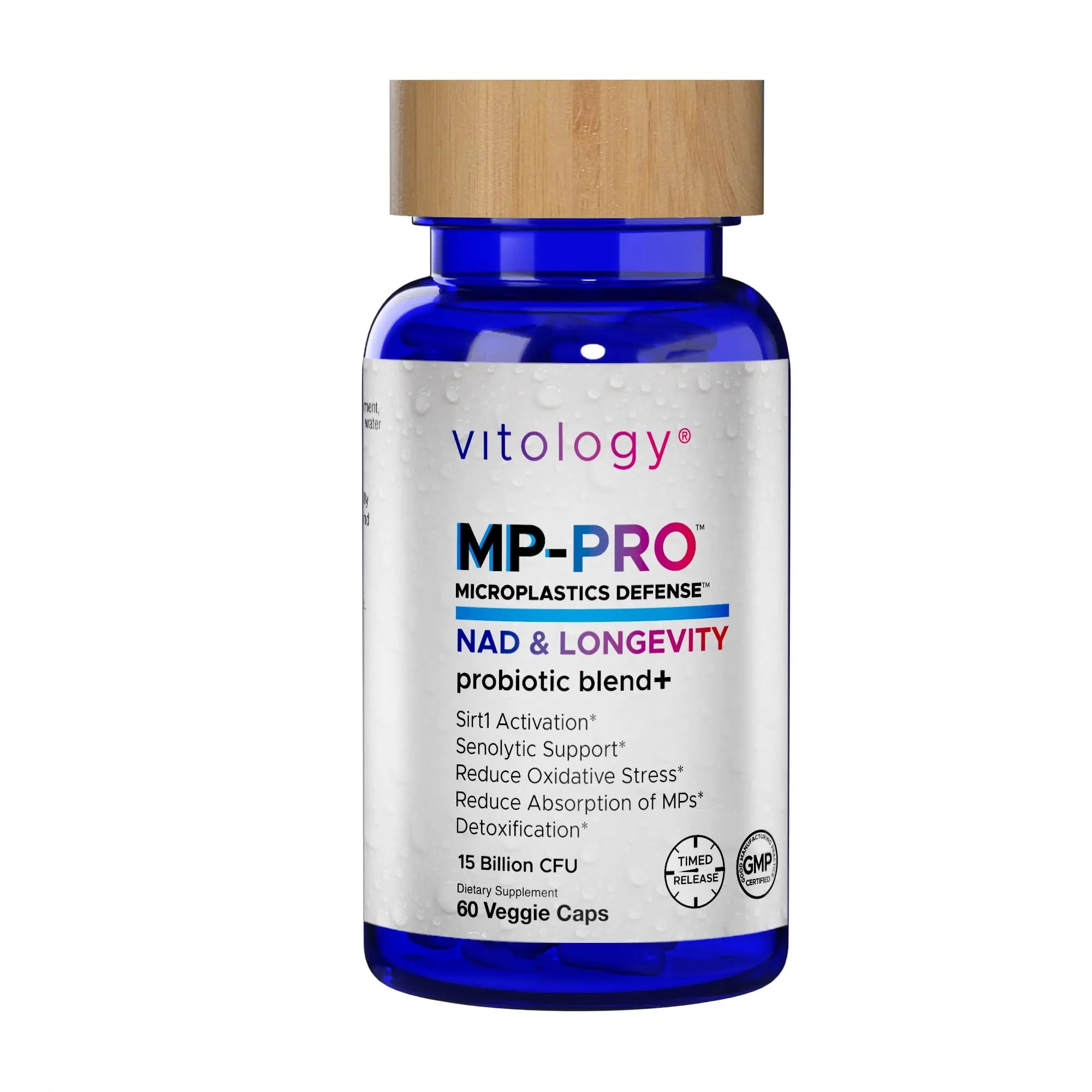 Vitology MP-PRO Microplastics Defense | 15 Billion CFU Probiotic + Antioxidant Blend | NMN, NAC, Glutathione, Resveratrol & Charcoal | Supports Cellular Detox, Longevity & Gut Health – 60 Capsules VitologyAu supplements