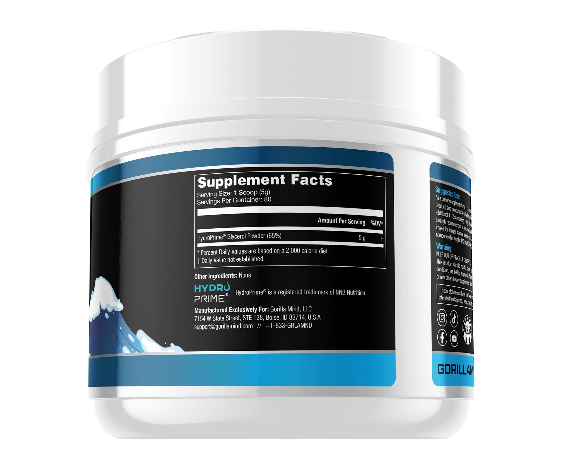 Gorilla Mind Hydroprime Glycerol Pre-Workout - Hydrating Pre-Workout Formula for Intense Gorilla MindAu supplements