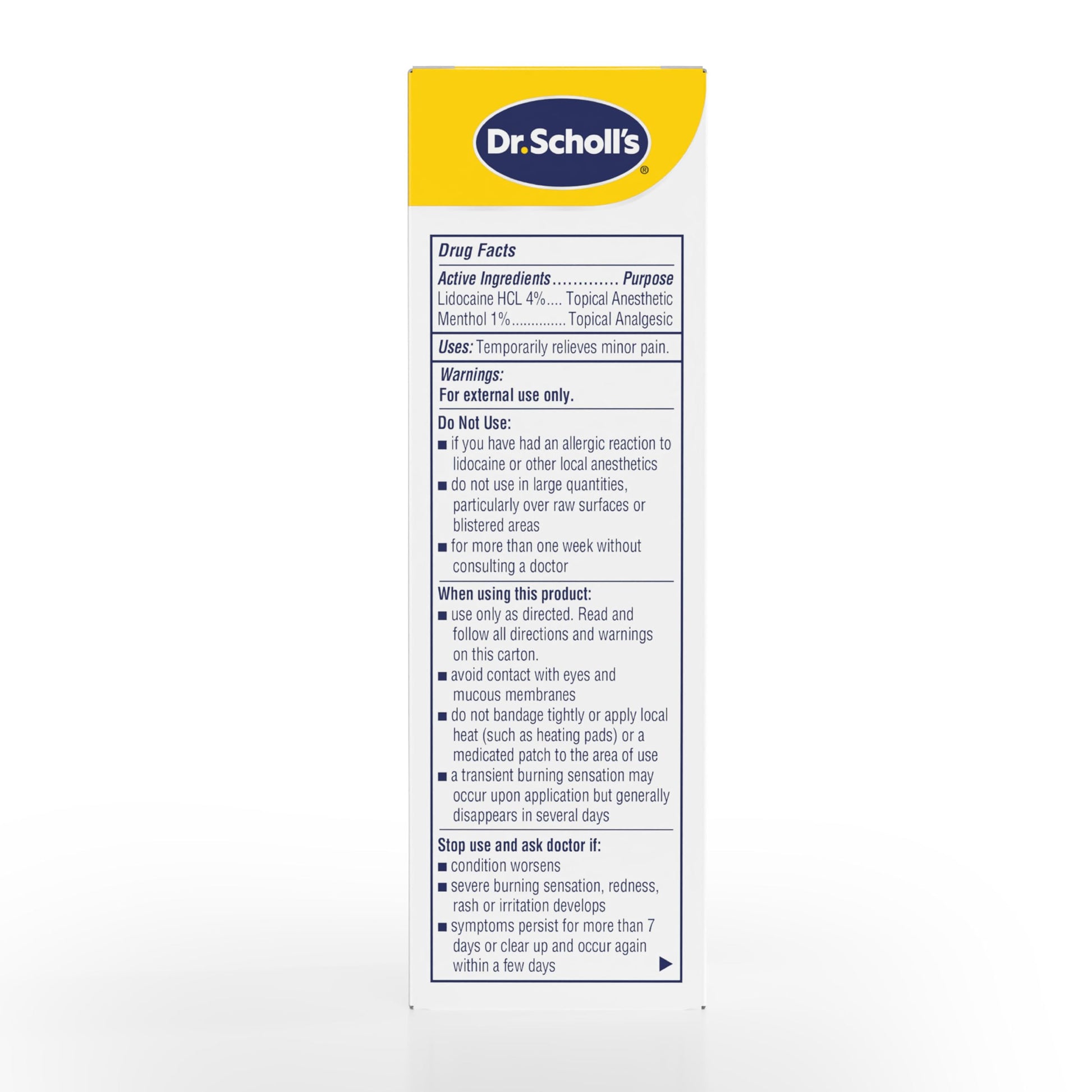 Dr. Scholl’s Clinical Strength 12-Hour Pain Relief Liquid Roll-On, 3 oz - 4% Lidocaine for Powerful Numbing, Instant Cooling Pain Relief with Menthol, Added Urea, Use on Hands, Feet, Neck, Back & Legs Dr. Scholl'sAu supplements