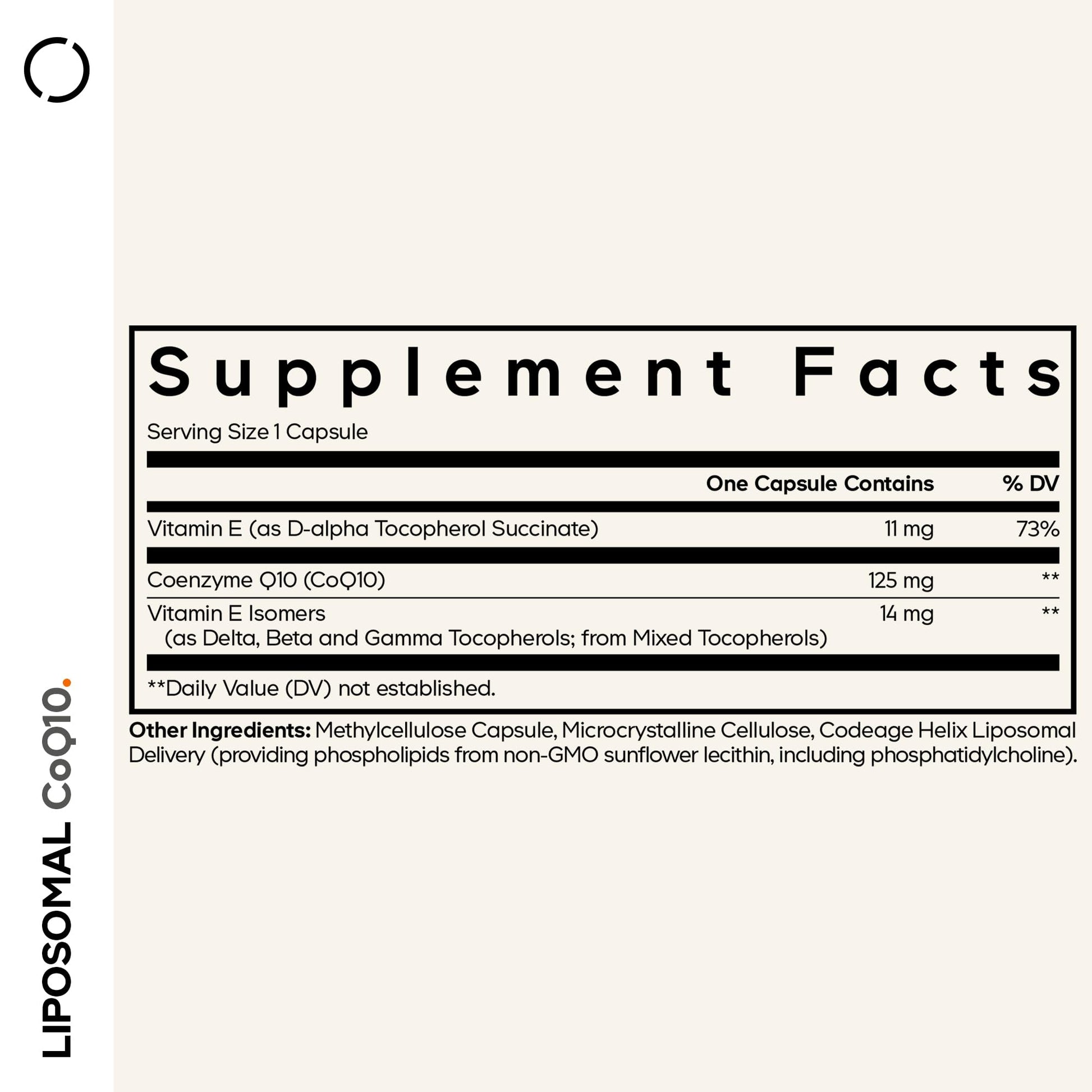 Codeage Liposomal CoQ10 Supplement - 125 mg Coenzyme Q10 with Vitamin E Isomers Tocopherols - 2-Month Supply - 1 Capsule Per Serving - Liposomal Delivery - Vegan, Non-GMO, Gluten-Free - 60 Capsules CodeageAu supplements