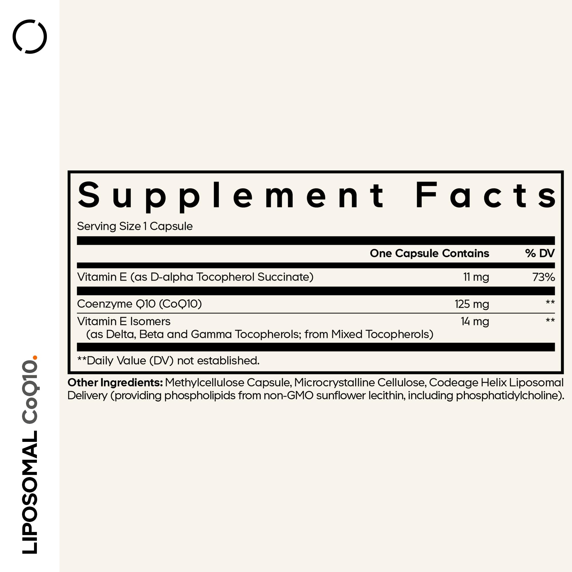 Codeage Liposomal CoQ10 Supplement - 125 mg Coenzyme Q10 with Vitamin E Isomers Tocopherols - 2-Month Supply - 1 Capsule Per Serving - Liposomal Delivery - Vegan, Non-GMO, Gluten-Free - 60 Capsules CodeageAu supplements