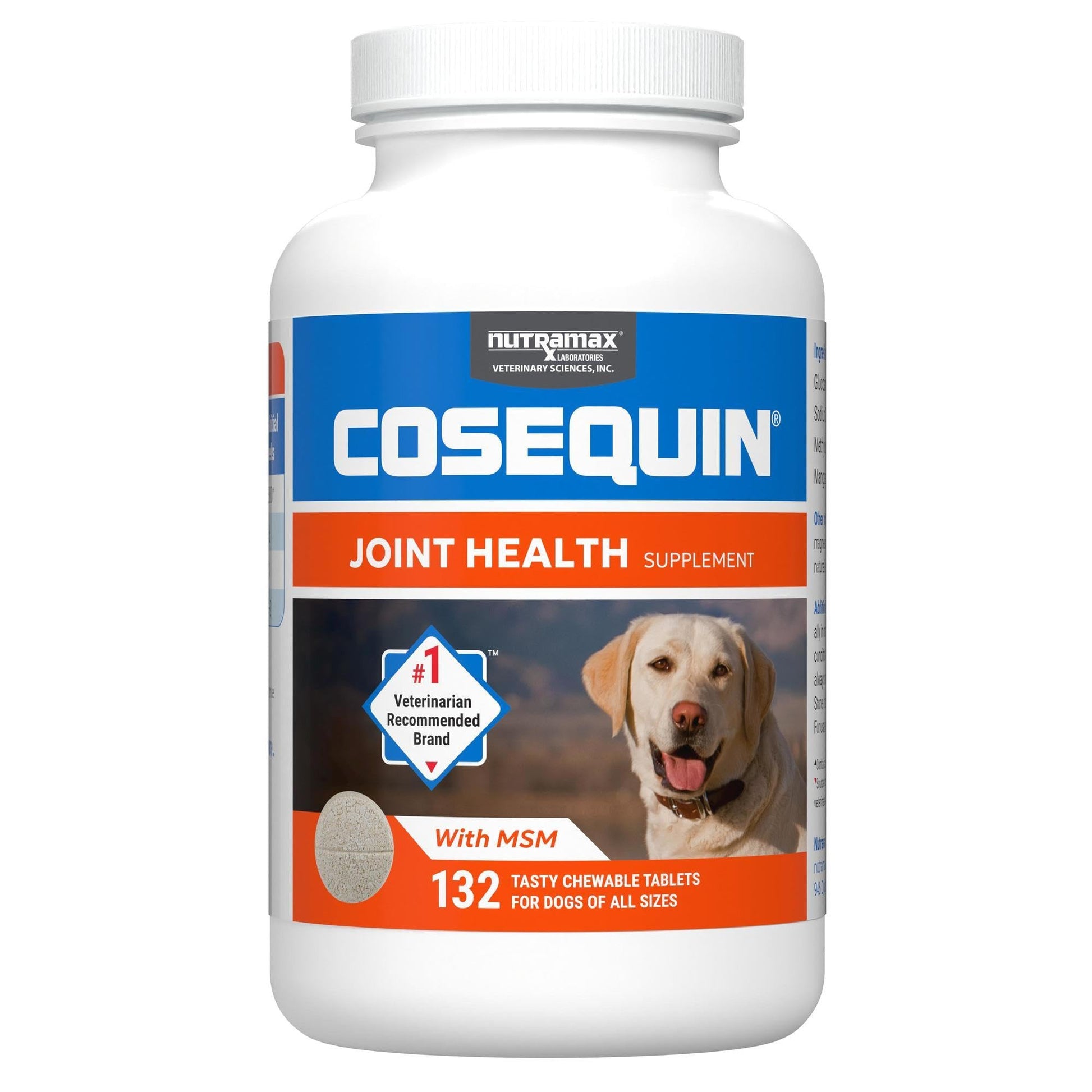 Nutramax Laboratories Cosequin Maximum Strength Joint Health Supplement for Dogs - With Glucosamine, Chondroitin, and MSM, 2 Pack, 264 Total Chewable Tablets Nutramax LaboratoriesAu supplements