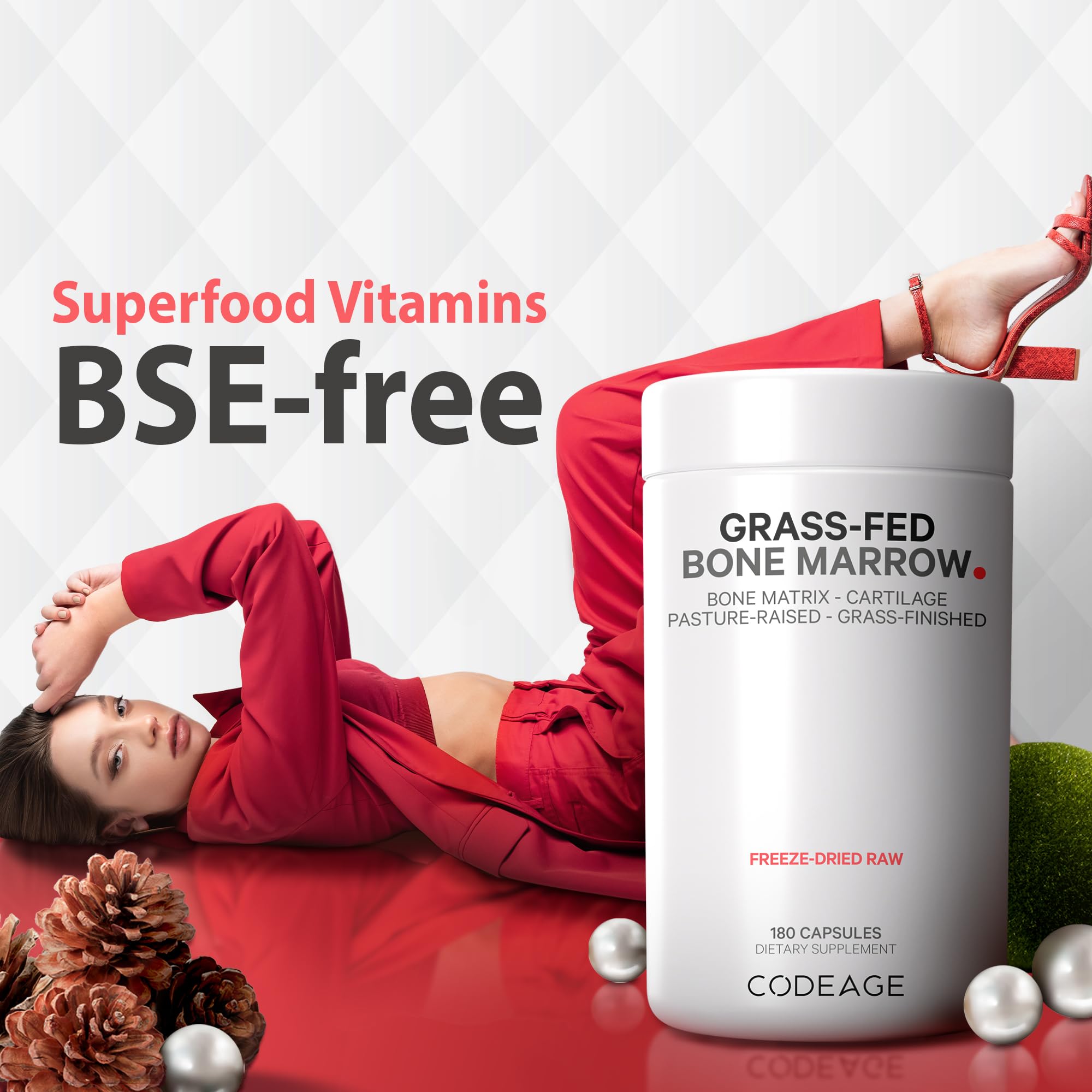 Codeage Grass Fed Bone Marrow, Full Spectrum Whole Bone Extract CodeageAu supplements