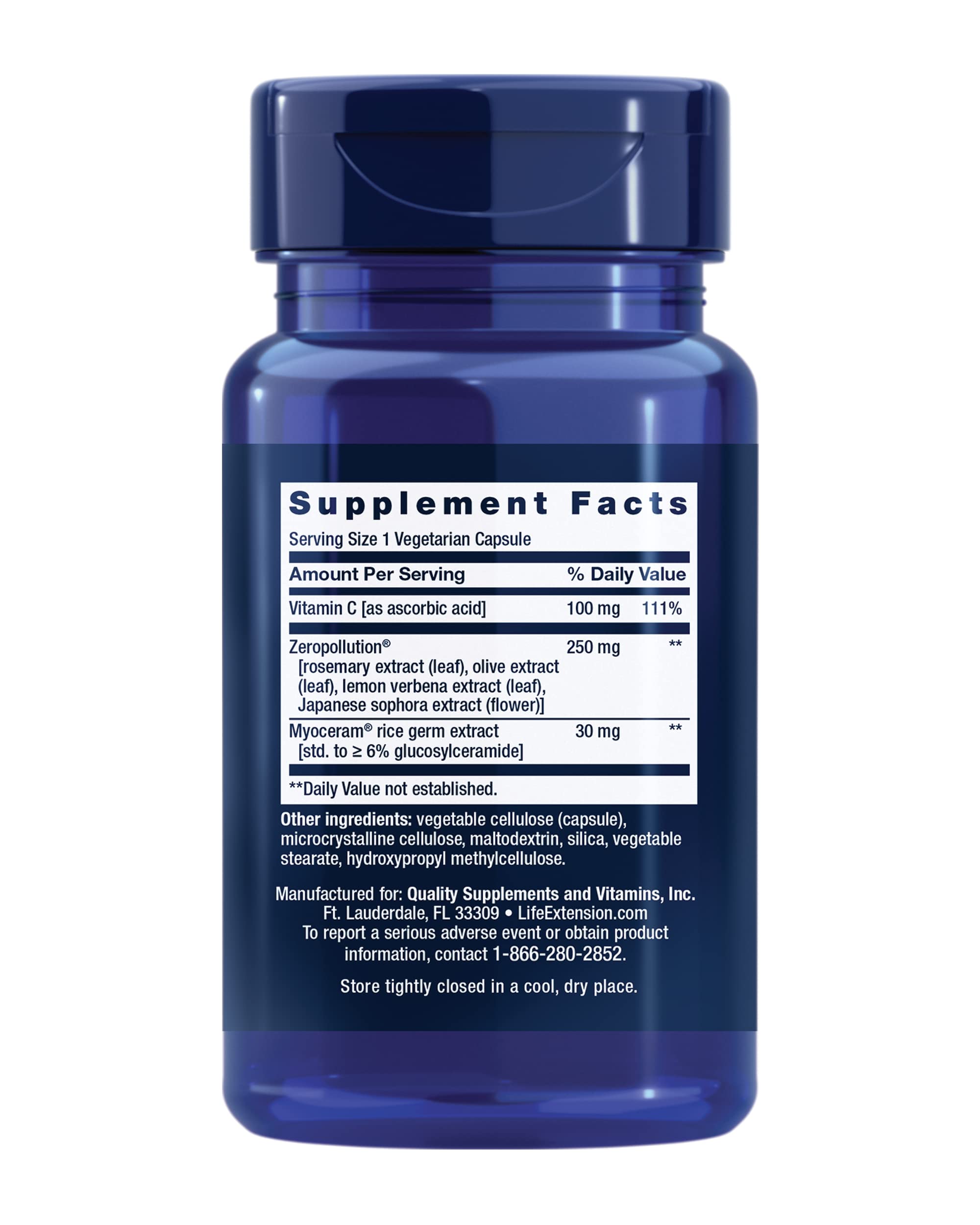 Life Extension Daily Skin Defense, Vitamin C, ceramides, Rosemary, Lemon Verbena, Helps Fight oxidative Stress & The Appearance of Wrinkles, Gluten-Free, Once-Daily, Non-GMO, Vegetarian, 30 Capsules Life ExtensionAu supplements