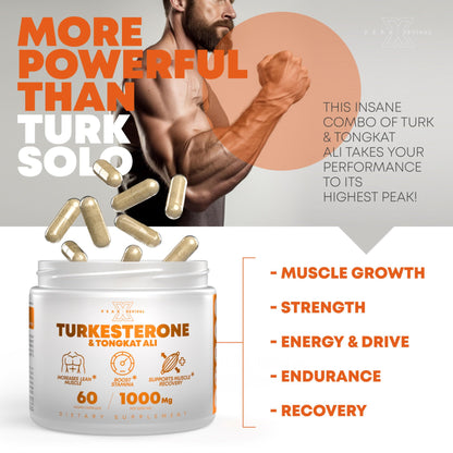 Peak Revival-X Turkesterone & Tongkat Ali 1000mg Supplement - 500mg Peak Revival-XUS supplements
