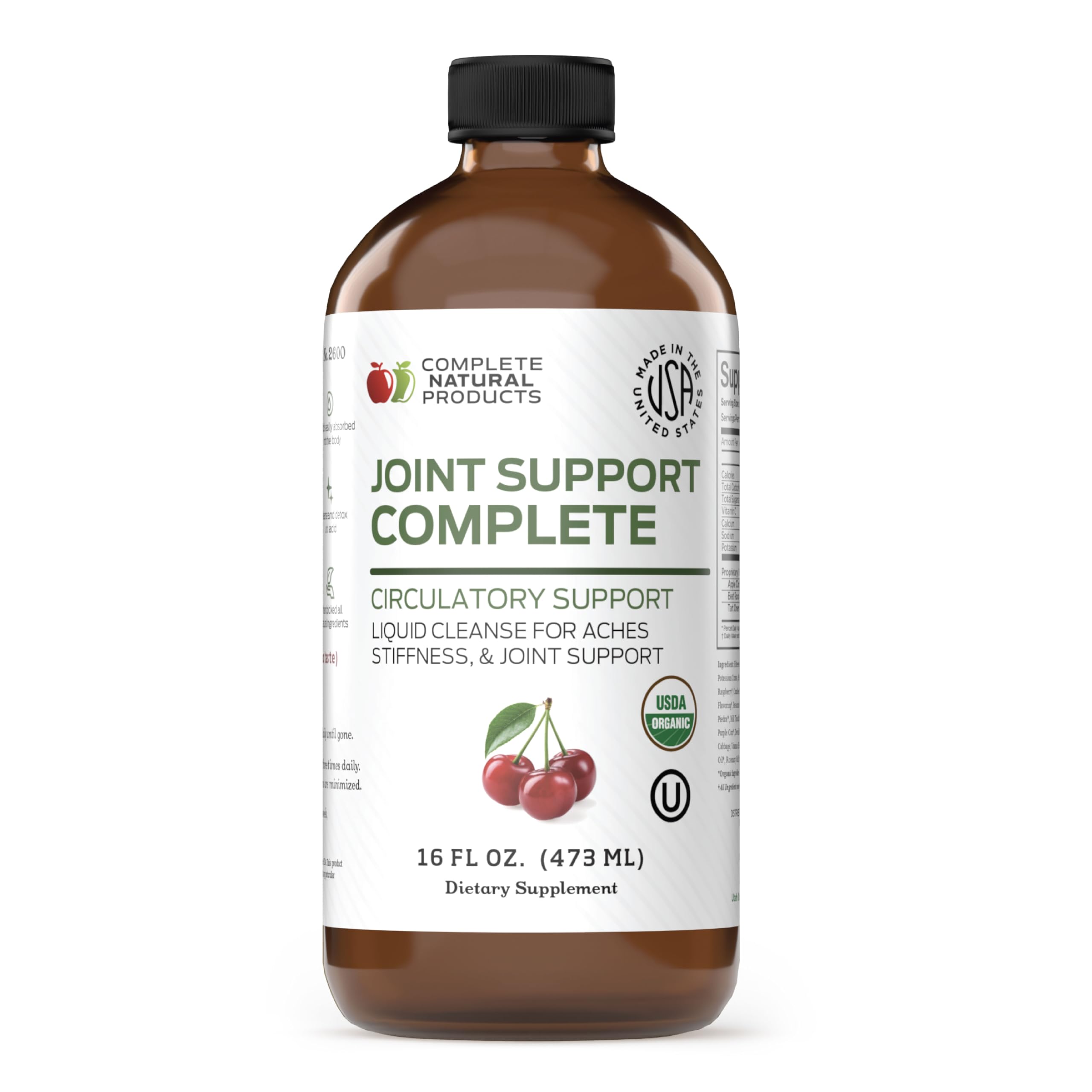 Complete Natural Products Joint Support Complete – 16 Fl Oz Organic Liquid Joint Supplement with Glucosamine Chondroitin MSM – Natural Uric Acid Cleanse & Herbal Joint Health Support for Mobility Complete Natural ProductsAu supplements