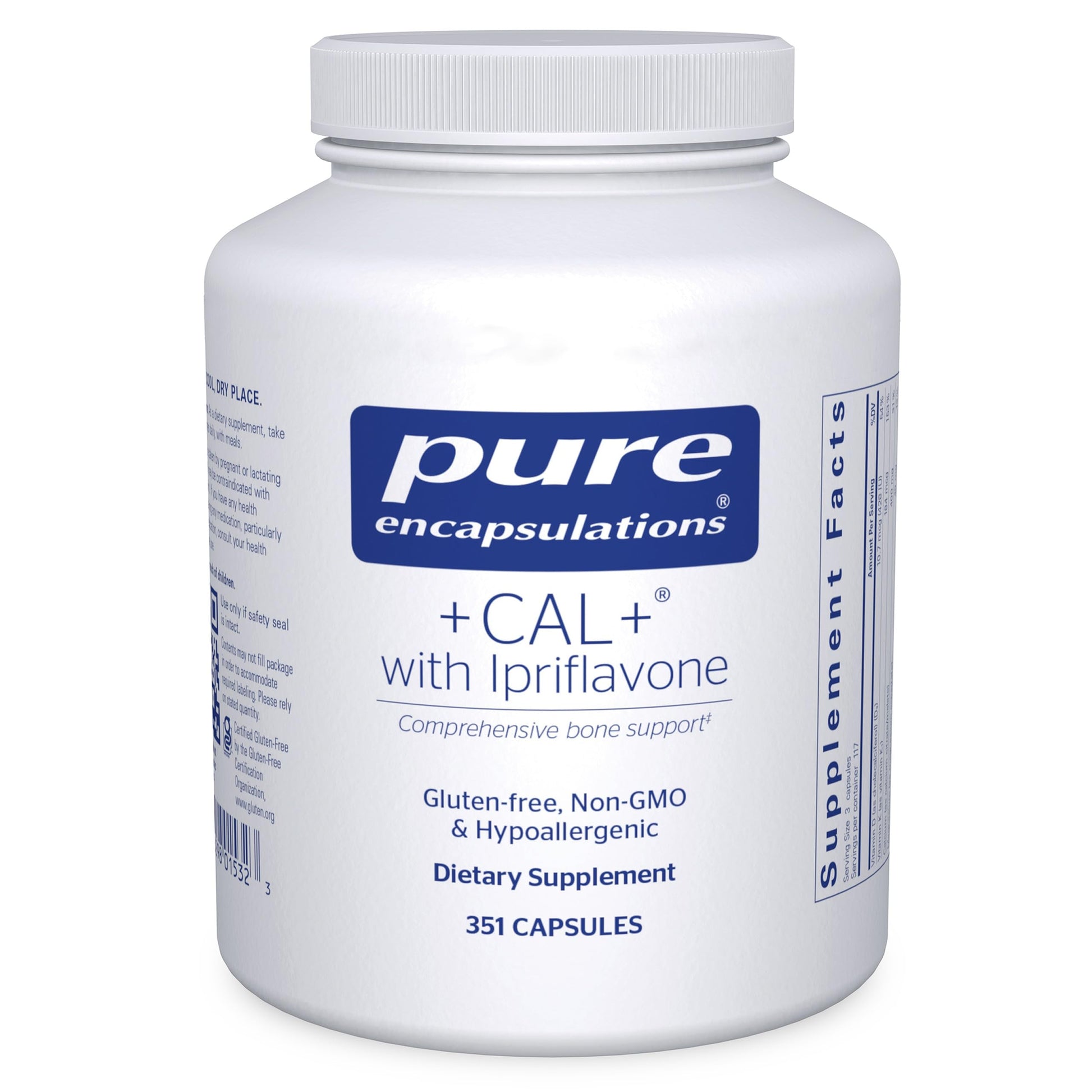 Pure Encapsulations +Cal+ with Ipriflavon | Mineral, Vitamin, and Herbal Supplement to Promote Skeletal Strength | 351 Capsules Pure EncapsulationsAu supplements