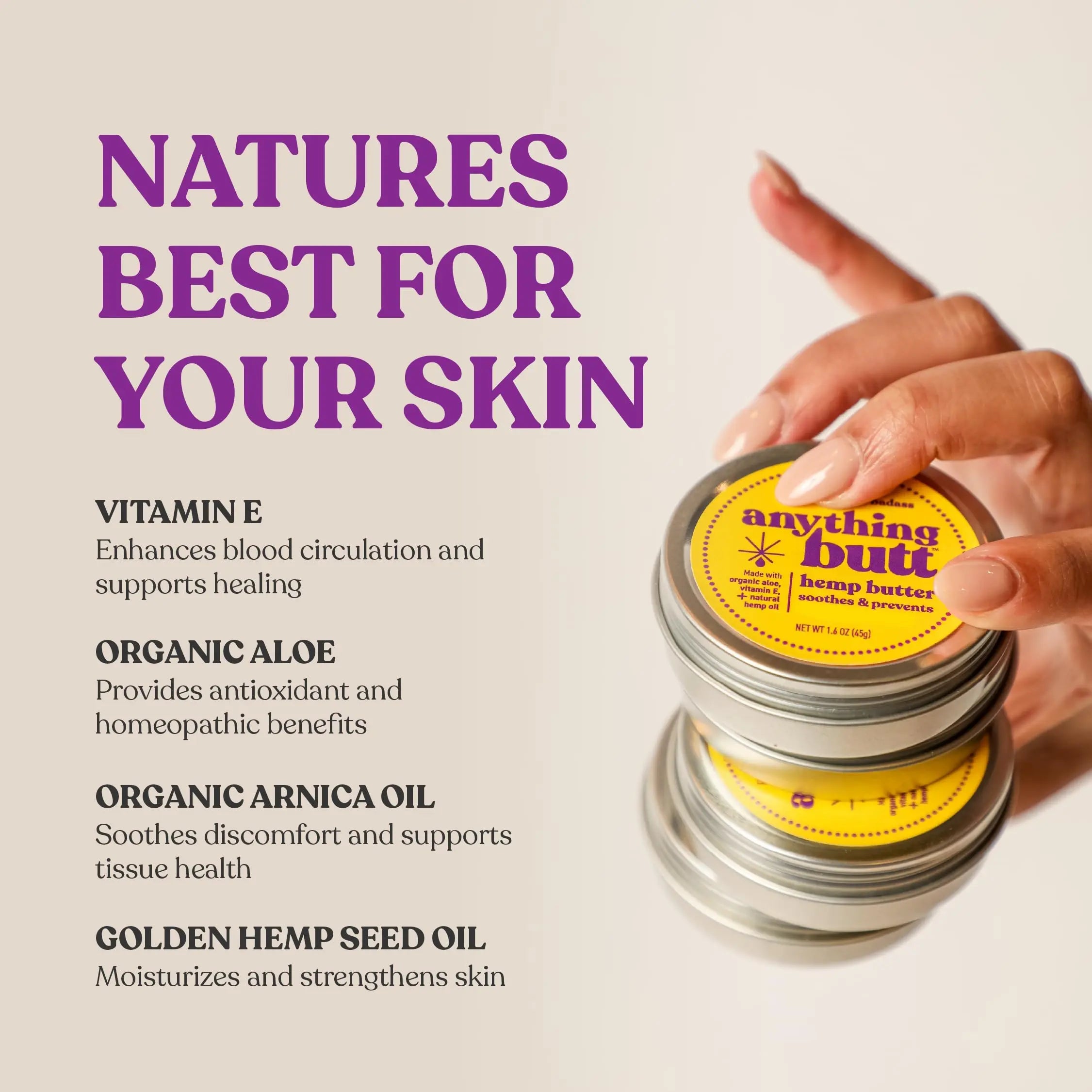 All-Natural Hemorrhoid Cream, Herbal Balm, Soothes Itching & Discomfort - Itch Hemorrhoid Soother Moisturizes for Itching, Rashes, Dryness, and Chafing Anything ButtAu supplements