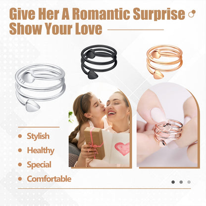 Jecanori Copper Rings for Women,Magnetic Ring Adjustable Love Heart Copper Rings JecanoriUS supplements