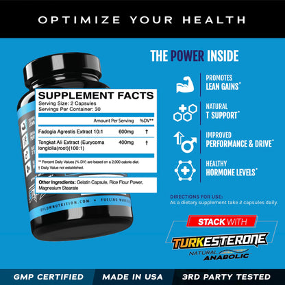 eFlow Nutrition Fadogia Agrestic + Tongkat Ali - [2-in-1] Natural Performance Supplement eFlow NutritionUS supplements