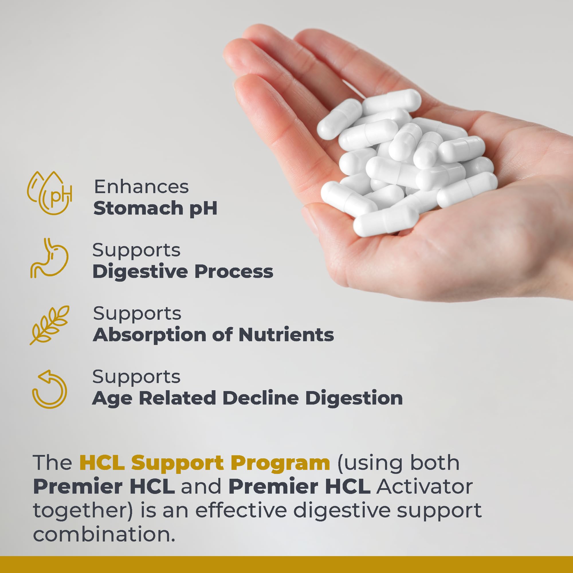 Premier Research Labs Premier HCL Activator - Pepsin Digestive Enzymes Supplement for Optimal Digestive Function for Men & Women, Low Stomach Acid, Nutrient Absorption - 90 Vegetarian Capsules Premier Research LabsAu supplements