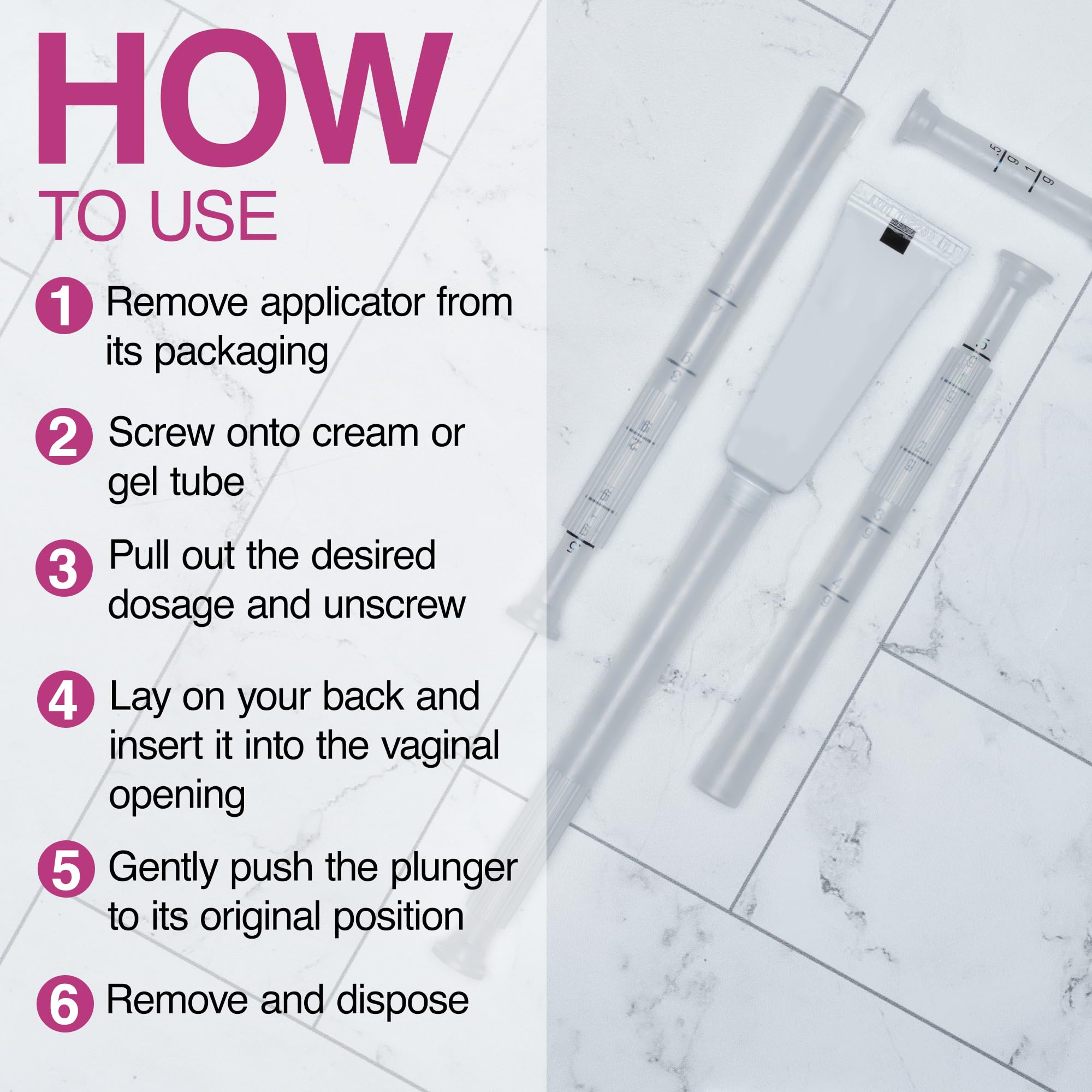Flextiva Disposable Plastic Vaginal Cream Applicators - Threaded End to Fit OTC Gel or Cream Products FlextivaAu supplements