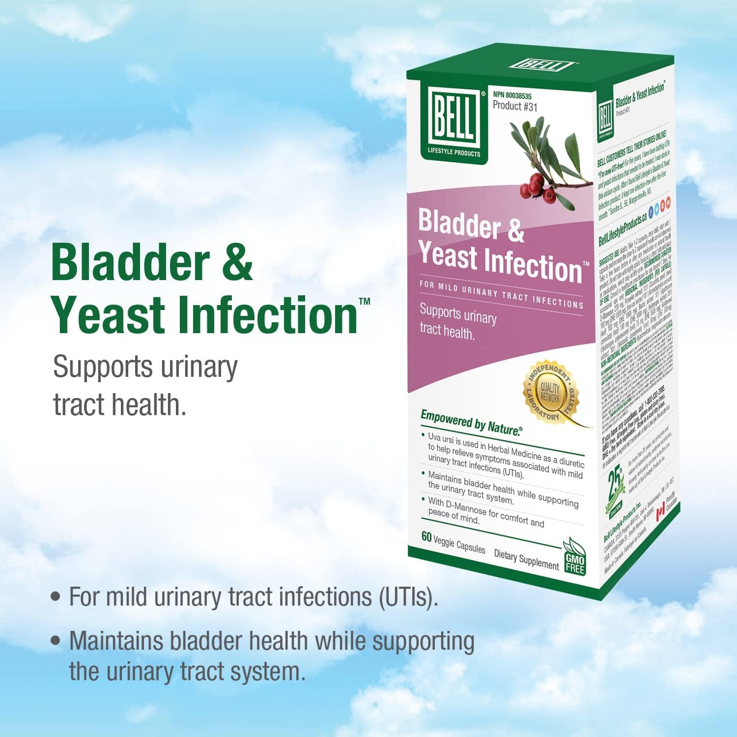 Bell Lifestyle Products Bladder Health and Yeast Balance - 60 Capsules BellAu supplements