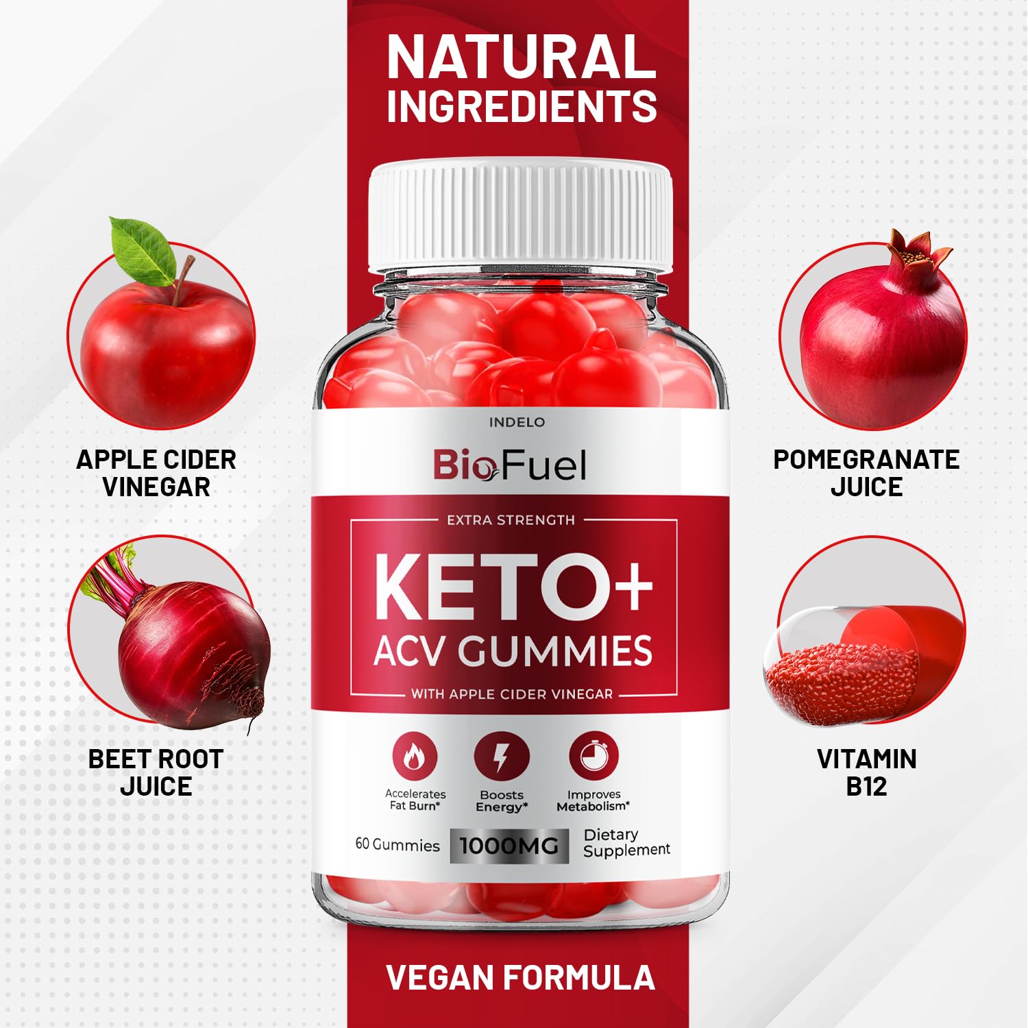 (3 Pack) Bio Fuel Keto ACV Gummies - Advanced Formula BioFuel Keto Plus ACV Gummies Apple Cider Vinegar Bio Fuel ACV, Weight Management Gummies Dietary Supplement Reviews Men Women (180 Gummies) IndeloAu supplements