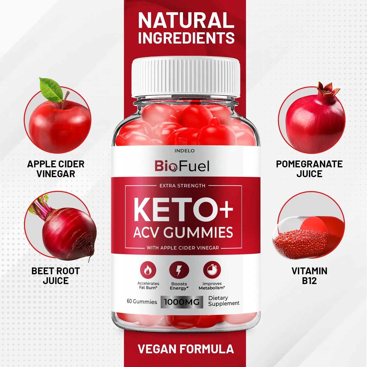 (3 Pack) Bio Fuel Keto ACV Gummies - Advanced Formula BioFuel Keto Plus ACV Gummies Apple Cider Vinegar Bio Fuel ACV, Weight Management Gummies Dietary Supplement Reviews Men Women (180 Gummies) Indelonz supplements