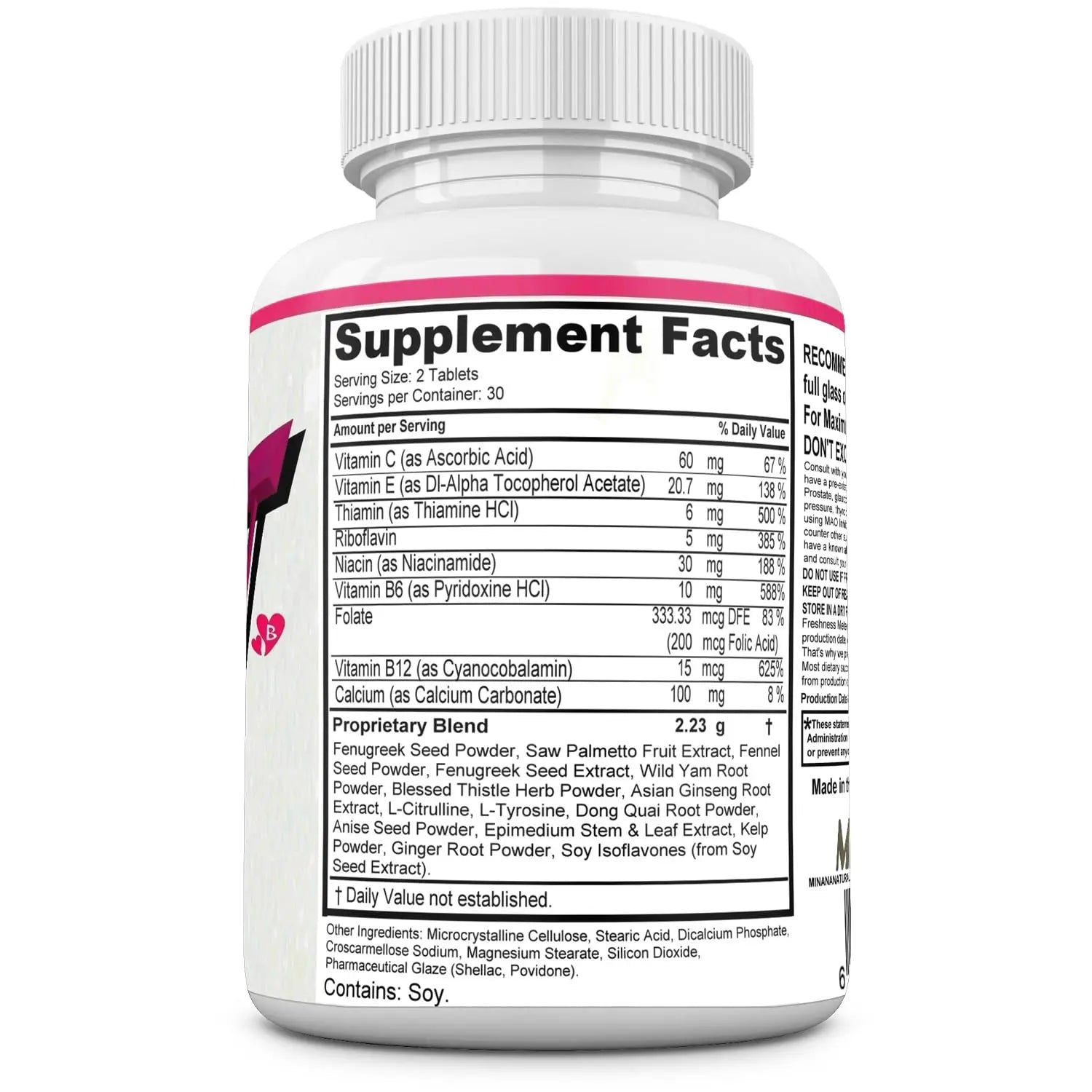 MINANATURALS Bust Blast Loaded Increase Breast Size Fast. Female Breast Enhancement - Bigger Boobs and Butt Pills. 60 Tablets MINANATURALSnz supplements