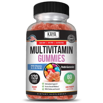 Kaya Naturals Adult Multi Vitamin Gummy, 120 Count, Biotin, Vitamin A, B-12, C & E, Including Zinc, Folic Acid, Strawberry Flavor (120 Gummies) Kaya NaturalsAu supplements