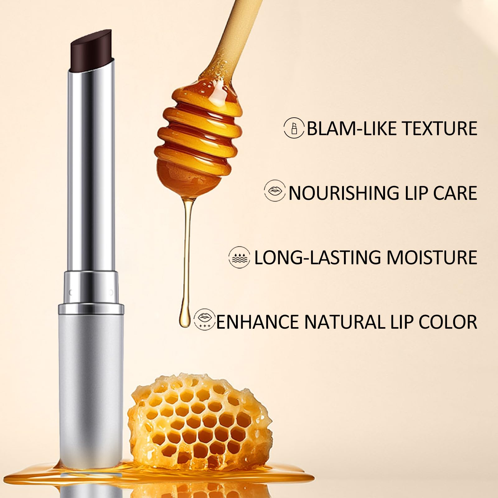 Erinde 2PCS Honey Lipstick Tinted Lip Balm - Hydrating Natural Glossy Lip Balm, Sheer Lightweight Color, Moisturizing Lipstick Makeup Lip Care Balm with a Hint of Natural Black Cherry Tint ErindeAu supplements