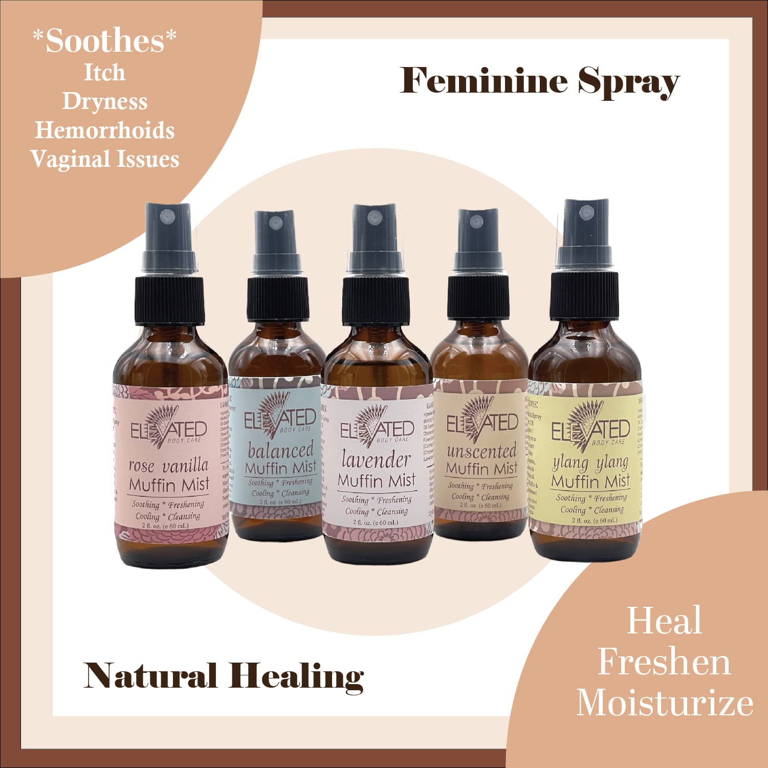 ELEVATED Muffin Mist – Organic Natural Feminine Spray| 5 Scents | Yoni Oil | Vegan | Herbal Infused Oil TaylorsAu supplements
