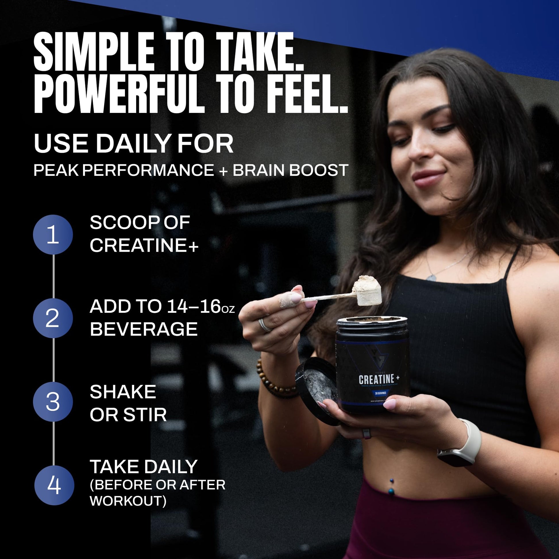 VEDGE Nutrition Creatine + | Vegan Plant-Based Creatine Monohydrate Powder | Energy, Performance & Function | Ergogenic Aids for Athletes | Unflavored, 30 Servings VEDGEAu supplements