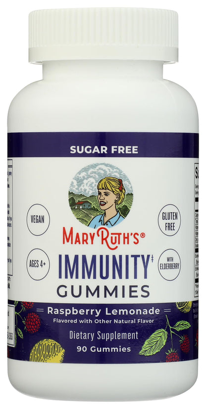 MaryRuth Organics Sugar Free Immunity Gummies | Powerful Blend | Elderberry Vitamin C & Zinc | Vitamin D3 & Echinacea | Immune Support Supplement | Gummies for Kids & Adults | Vegan | Non GMO | 90ct MARYRUTH'SUS supplements