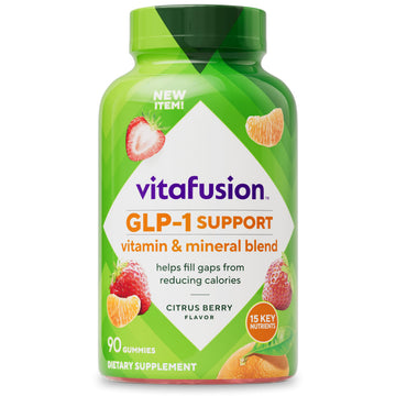 vitafusion GLP-1 Support Multivitamin, Vitamin and Mineral Blend, 15 Essential Nutrients, Citrus Berry Flavor, 90 Count, 45 Day Supply  VitafusionAu supplements