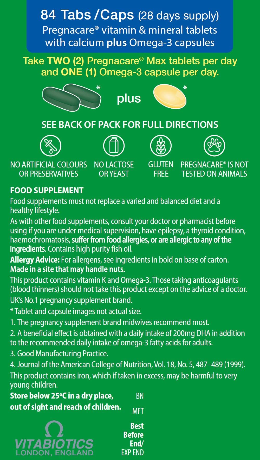 Pregnacare Max, White, 84 Count (Pack of 1) PregnacareUS supplements