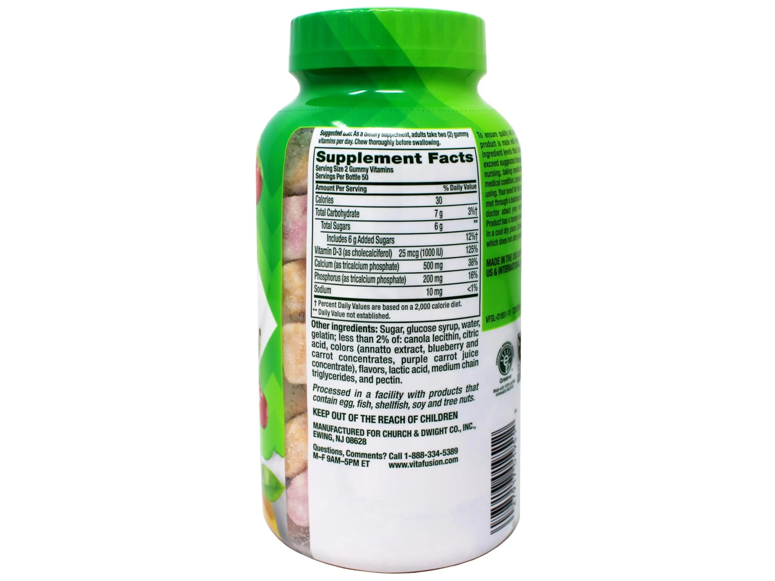 Vitafusion Calcium Adult Gummy Vitamins, 100 Gummy Vitamins VitafusionAu supplements
