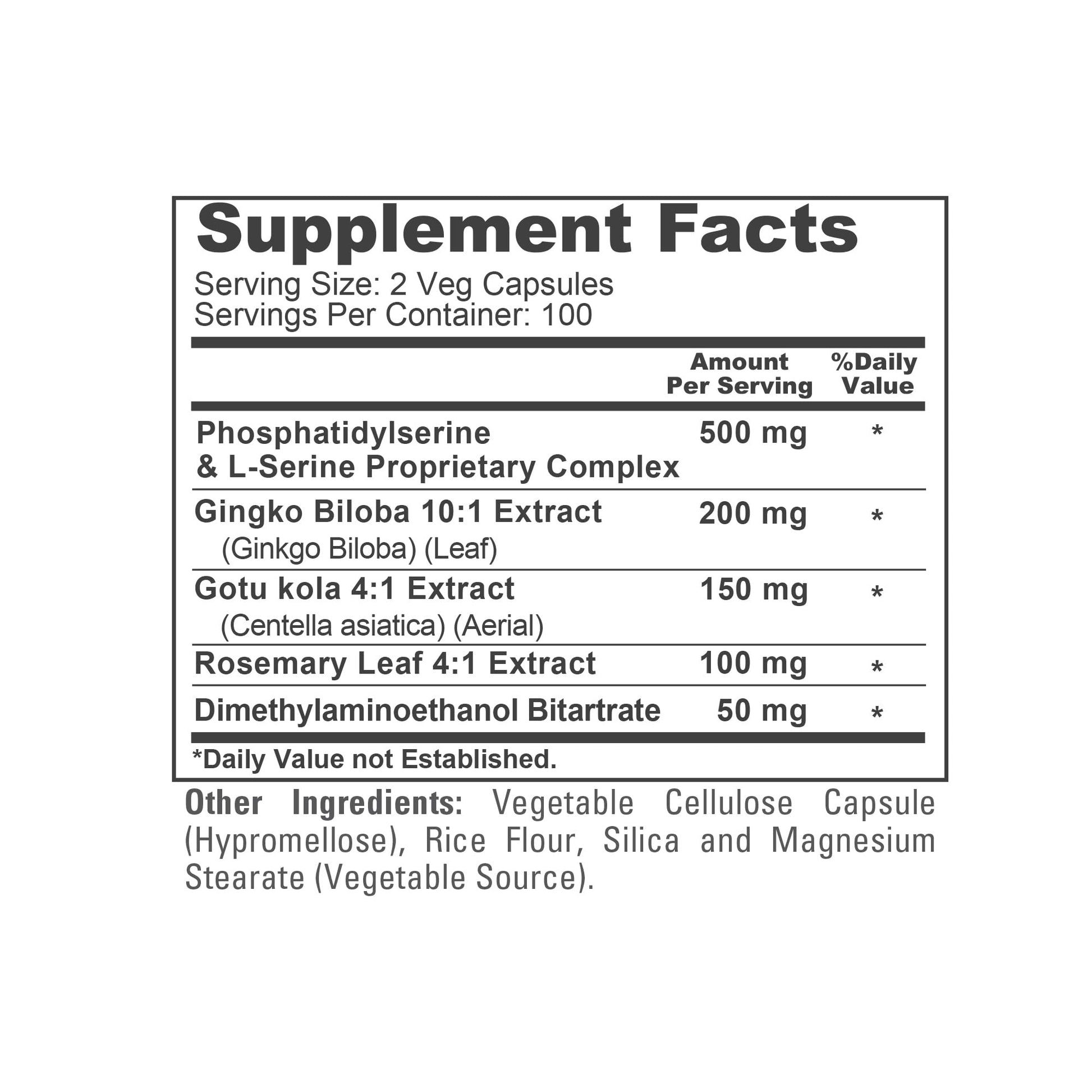 NusaPure Phosphatidylserine Memory Ultimate Complex 1000mg 200 Vegetarian Caps (Vegan, Non-GMO) NusaPureAu supplements