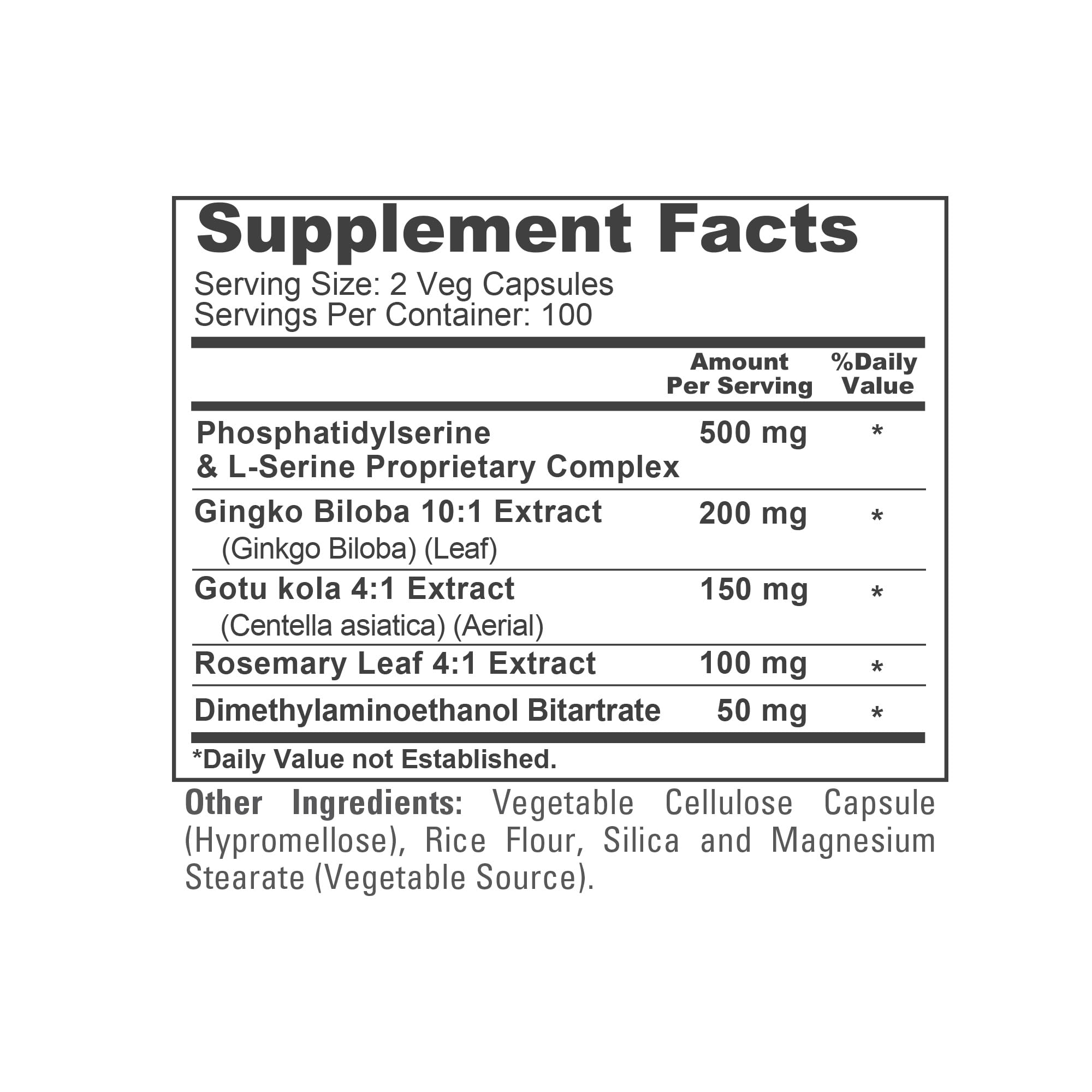 NusaPure Phosphatidylserine Memory Ultimate Complex 1000mg 200 Vegetarian Caps (Vegan, Non-GMO) NusaPureAu supplements
