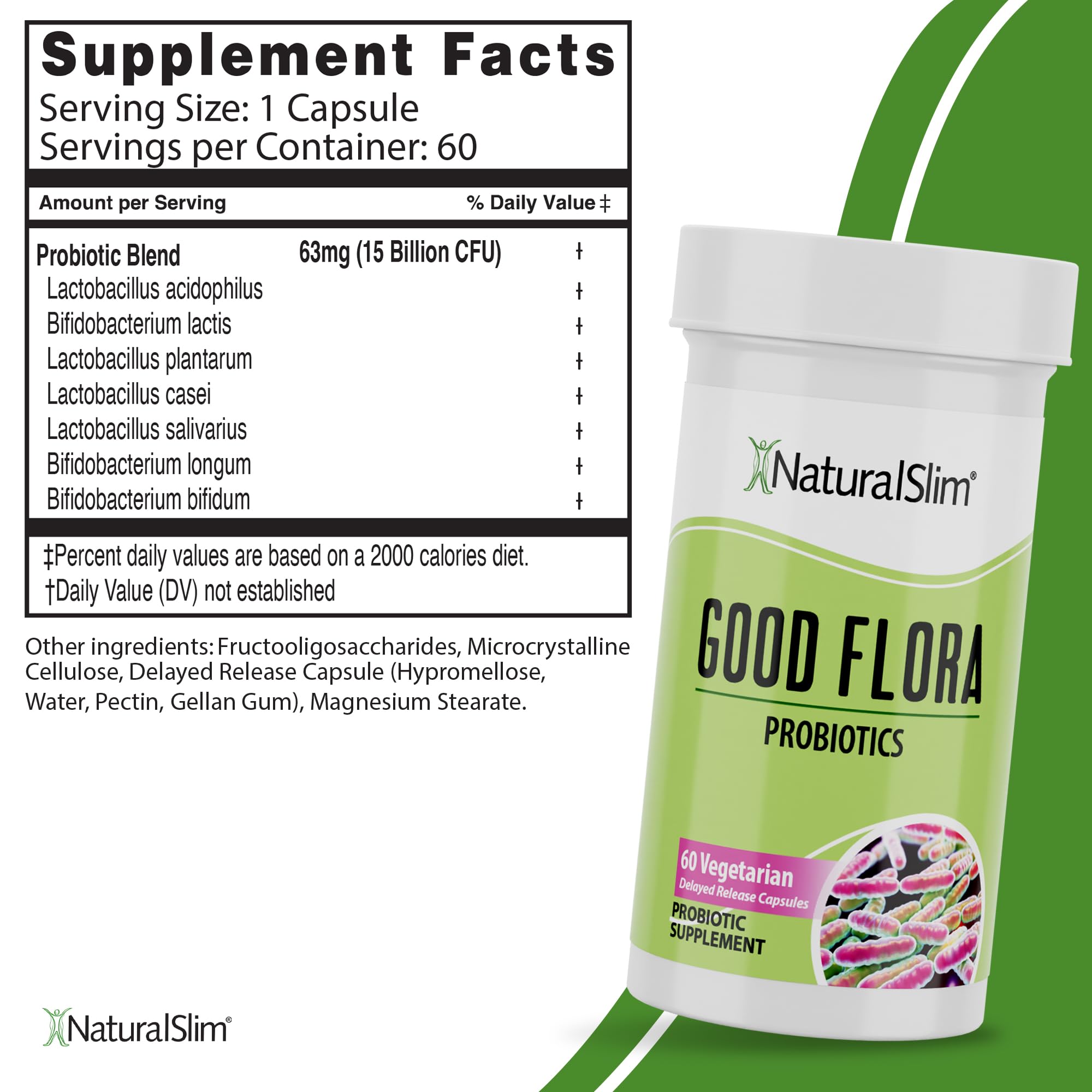 Probiotic Nutritional Supplements Gentle Formula Pro Biotics for Gut Health, Digestive Health, Immune Support, & De-Bloating for Women & Men, 7 Powerful Probiotic Strains, 60 Vegetarian Capsules 3 Pk NaturalSlimAu supplements
