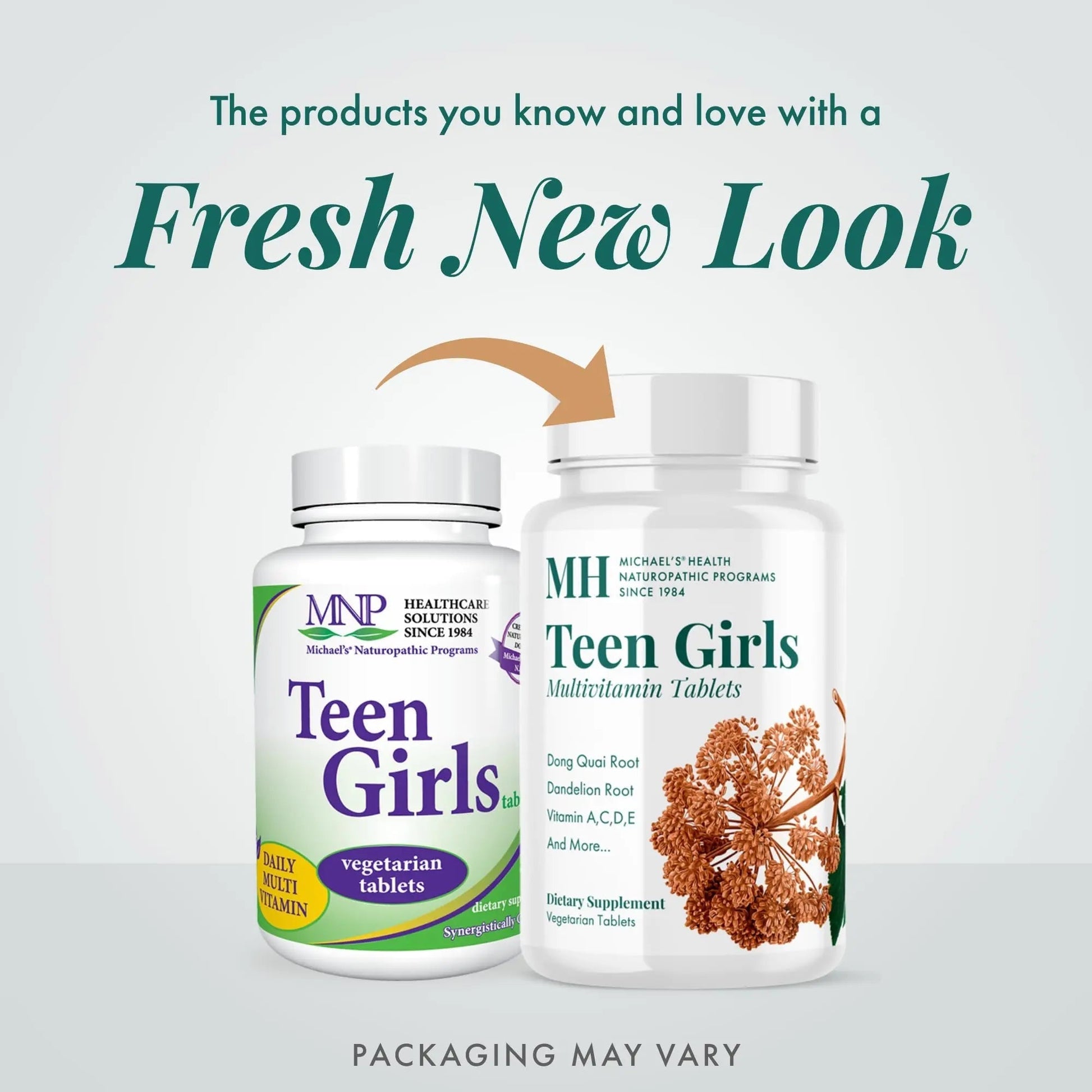 Michael's Health Naturopathic Programs Teen Girls Multivitamin - 60 Vegetarian Tablets - with B Complex Vitamins & Female Herbal Blend MICHAEL'SAu supplements