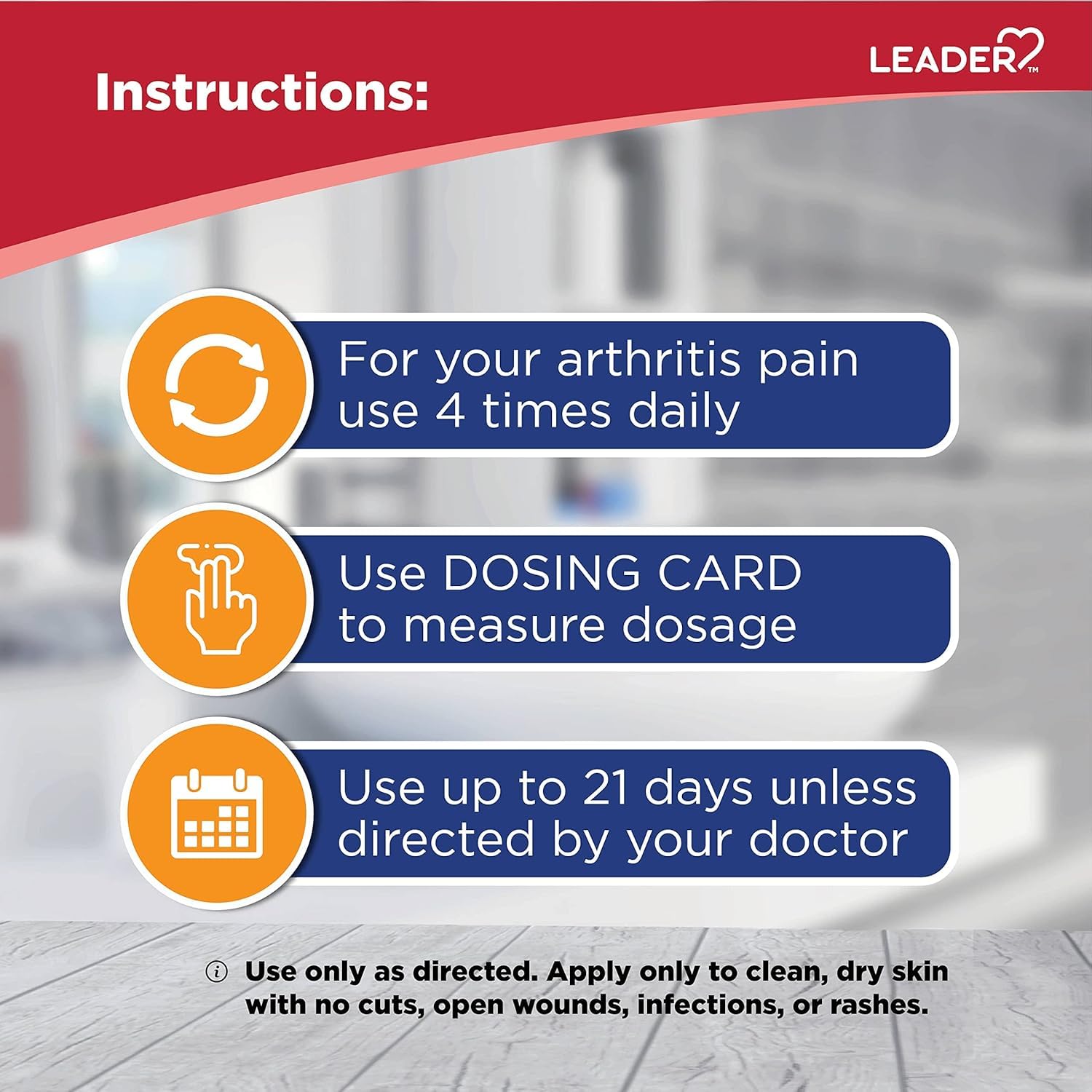 Leader Arthritis Pain Relief Gel, Original Prescription Strength, Diclofenac Sodium Topical Gel 1%, for Adults, Both Men & Women, and Children 12+, Compare to Voltaren, 3.53 Oz LeaderAu supplements
