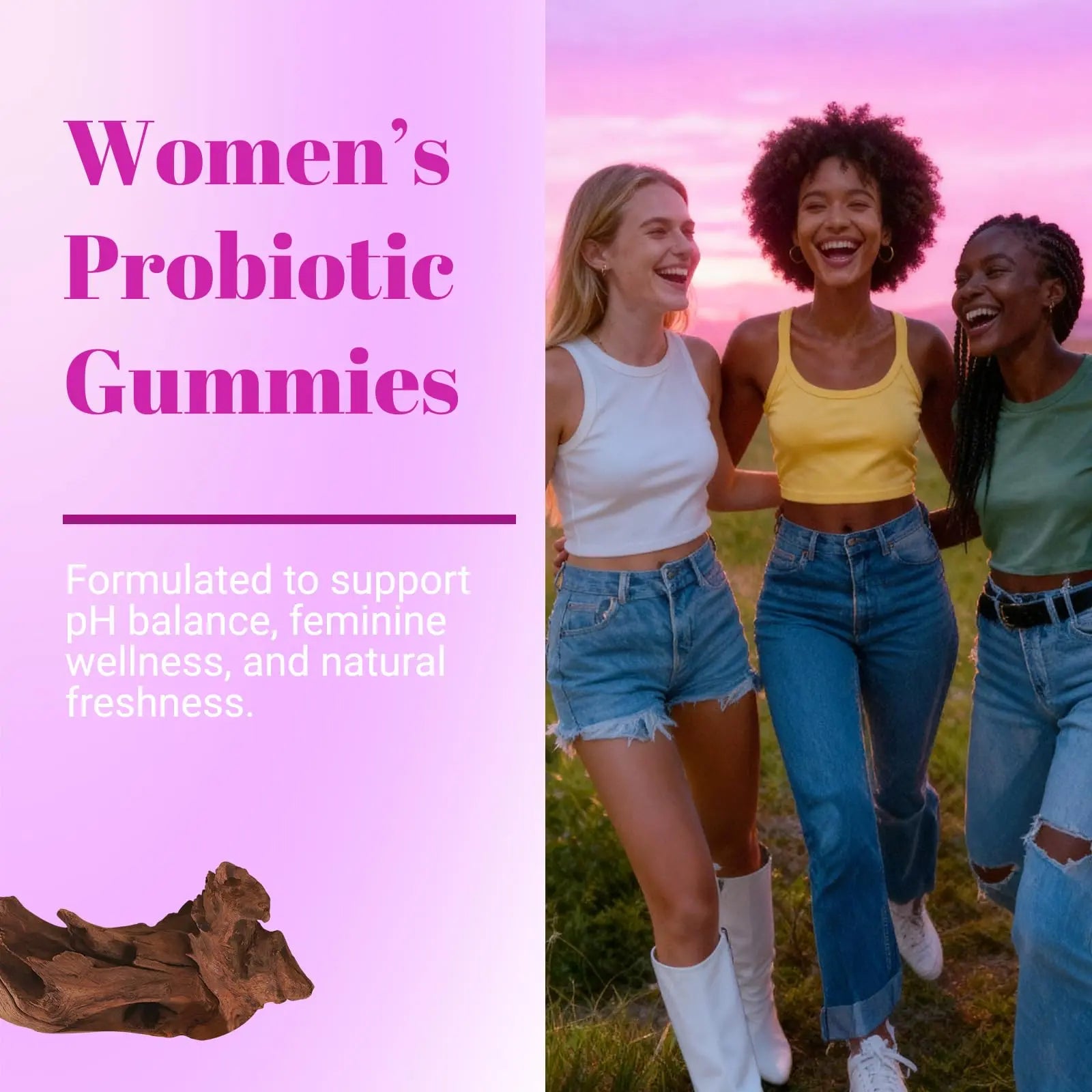 Le Tian Xian Her Juicy Feminine Probiotics Gummies for Women with Slippery Elm, Prebiotics & Lactobacillus - for pH Balance & Digestive Health, Tropical Pineapple Flavor, 60 Count Le Tian Xiannz supplements
