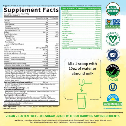 Garden of Life Raw Organic Fit Powder, Original - High Protein for Weight Loss (28g) Plus Garden of LifeUS supplements