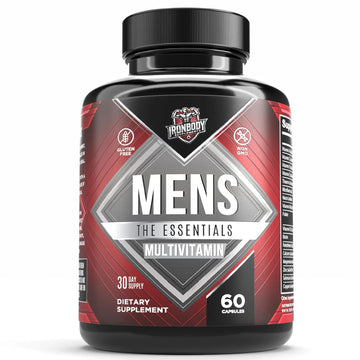 IronBody Supplements, Multivitamin for Men, Vitamins A, B, C, D, E, Zinc. Immune Support, Antioxidant Fruit and Energy Blend. 60 Capsules IronBody SupplementsAu supplements