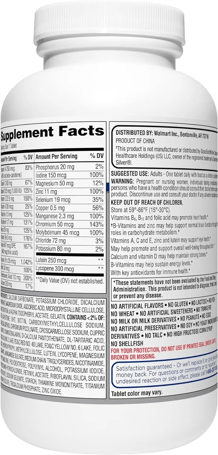 Equate Mature Adult 50+ One Daily Complete Multivitamin Compare to Centrum Silver (400 Ct) Aus HealthcareAu supplements
