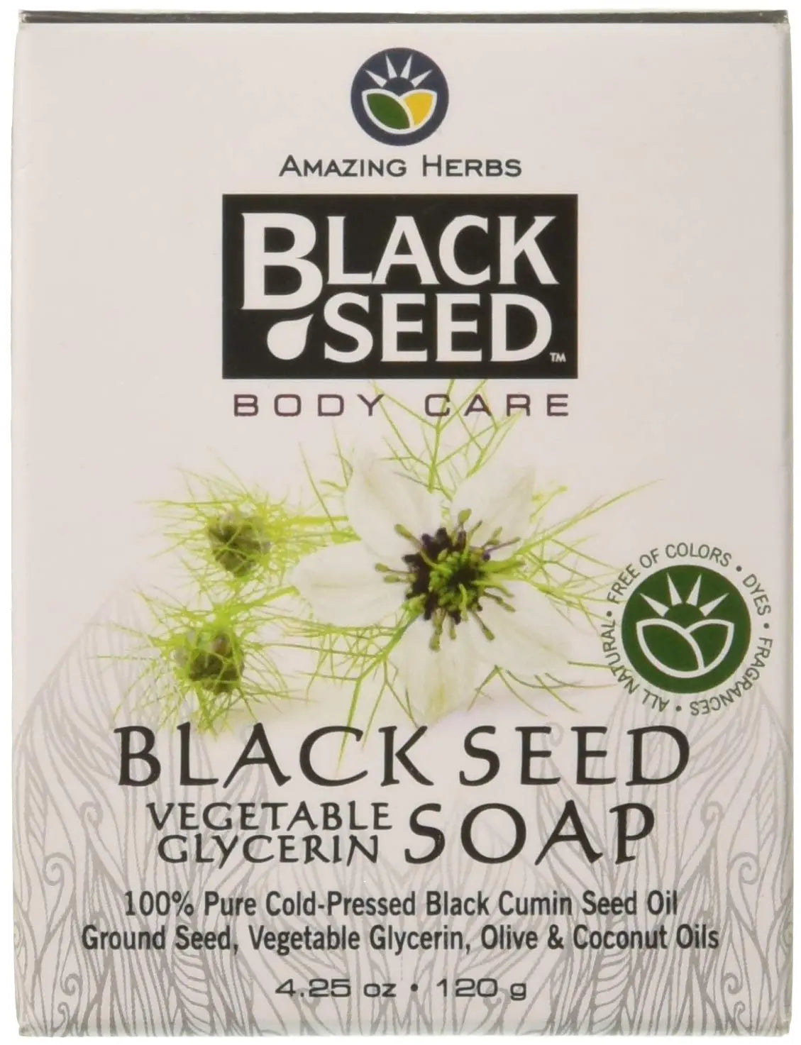 Amazing Herbs Black Seed Vegetable Glycerin Soap, 4.25 Ounce Amazing HerbsAu supplements